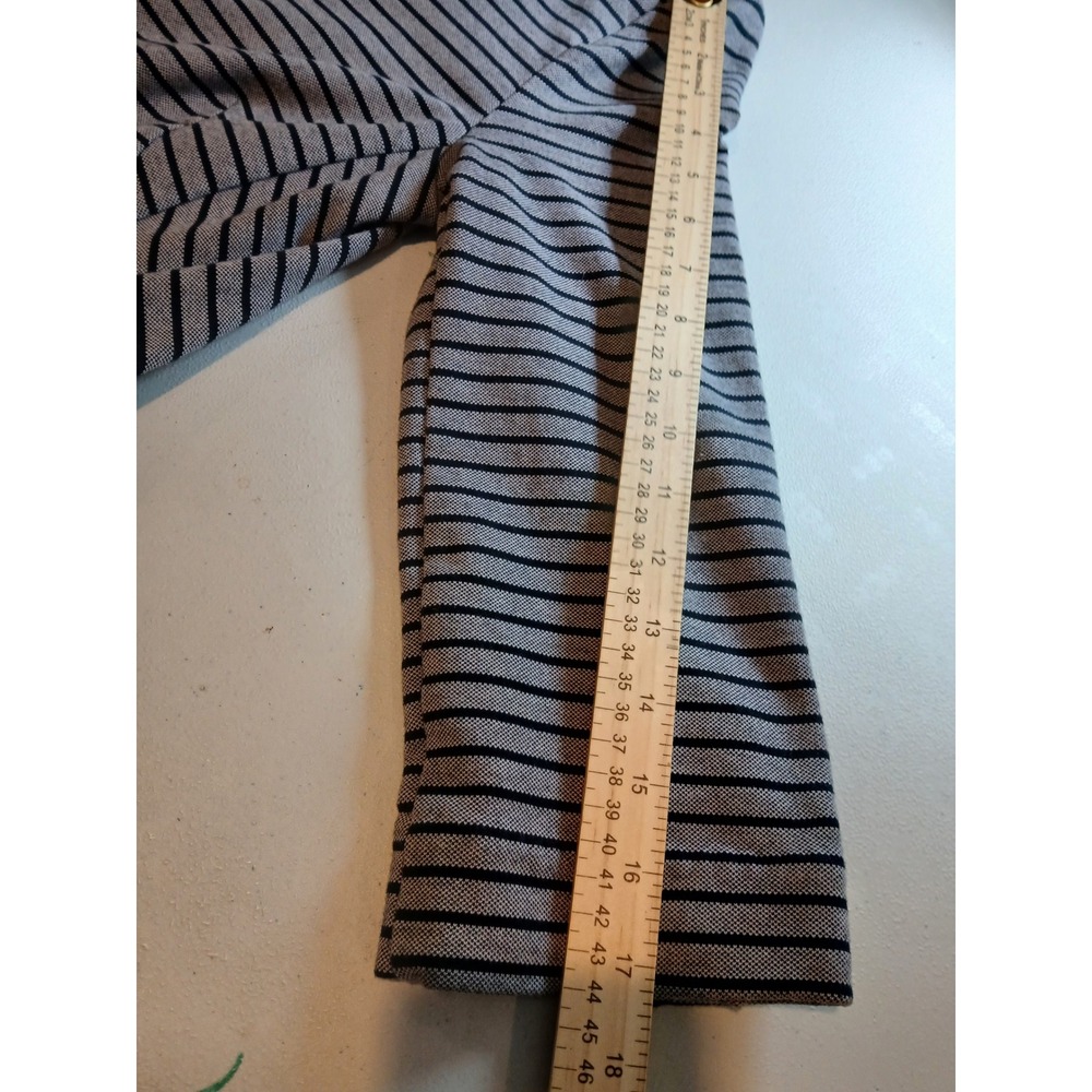 Cabi Blue Striped Stand Collar Jacket  Womans blazer Medium Minimalist Office - Picture 10 of 14